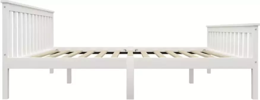 VidaXL -Bedframe-massief-grenenhout-wit-160x200-cm - Foto 3