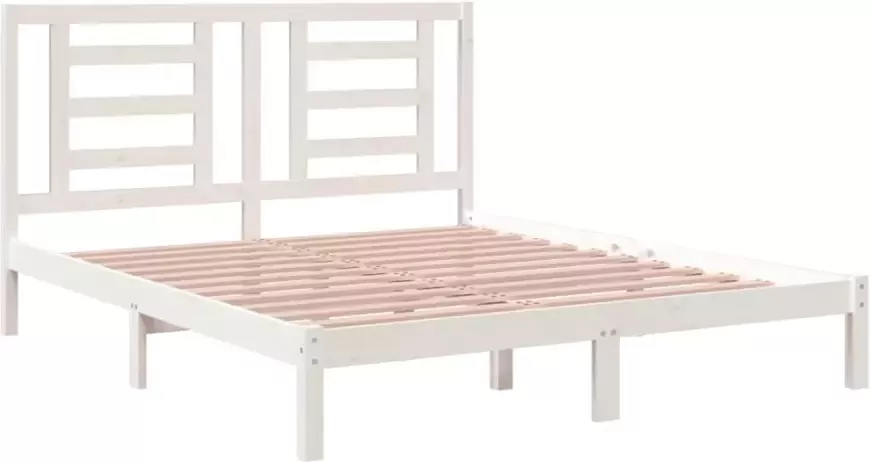 VidaXL Bedframe zonder matras massief grenenhout wit 160x200 cm - Foto 13