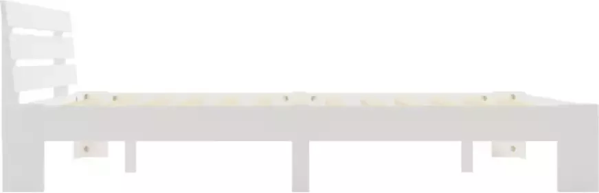 VidaXL -Bedframe-met-hoofdbord-massief-grenenhout-wit-160x200-cm - Foto 3