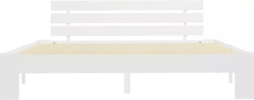 VidaXL -Bedframe-met-hoofdbord-massief-grenenhout-wit-180x200-cm - Foto 4