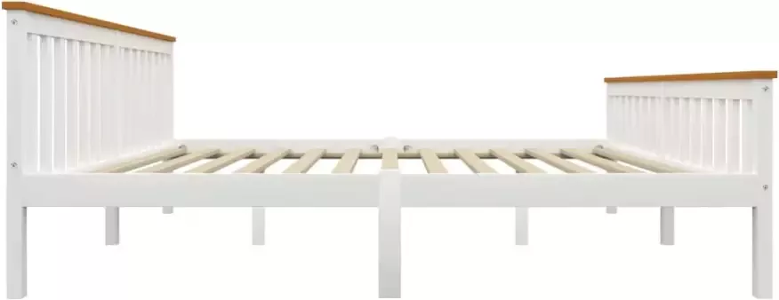 VidaXL -Bedframe-massief-grenenhout-wit-180x200-cm - Foto 2