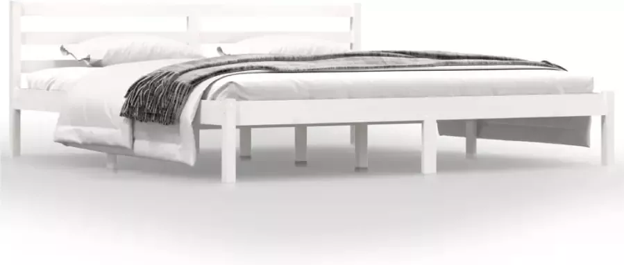 VidaXL -Bedframe-massief-grenenhout-wit-180x200-cm-6FT-Super-King - Foto 3