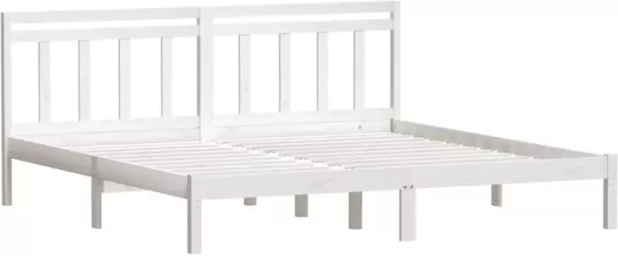 VidaXL -Bedframe-massief-grenenhout-wit-200x200-cm - Foto 4