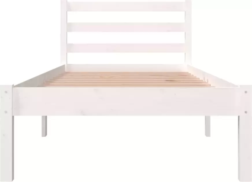 VidaXL -Bedframe-massief-grenenhout-wit-75x190-cm-2FT6-Small-Single - Foto 2