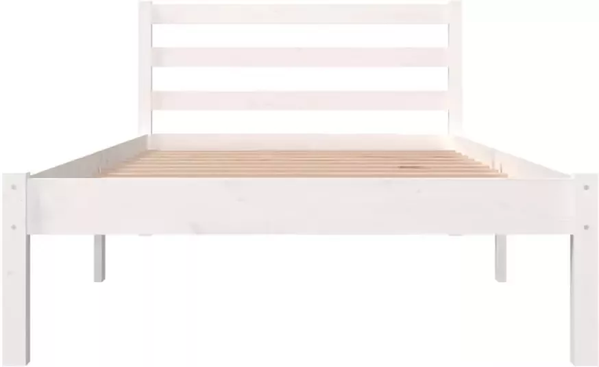 VidaXL -Bedframe-massief-grenenhout-wit-90x190-cm-3FT-Single - Foto 7
