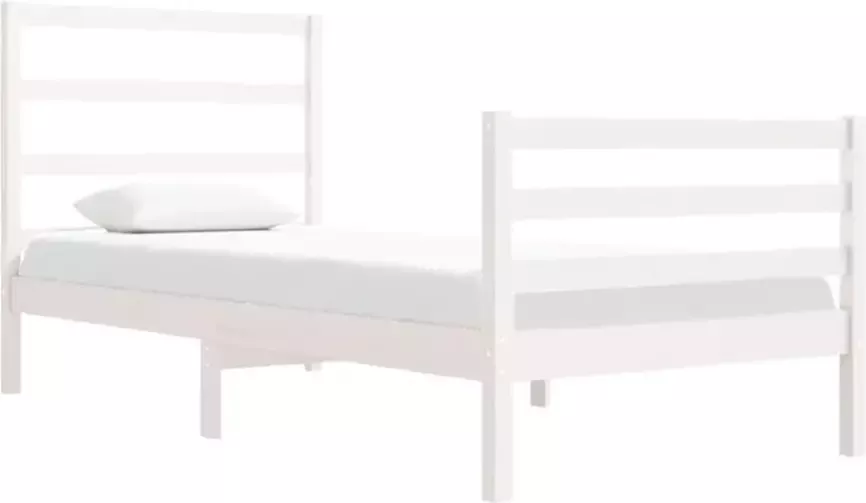 VidaXL -Bedframe-massief-grenenhout-wit-90x190-cm-3FT-Single - Foto 10