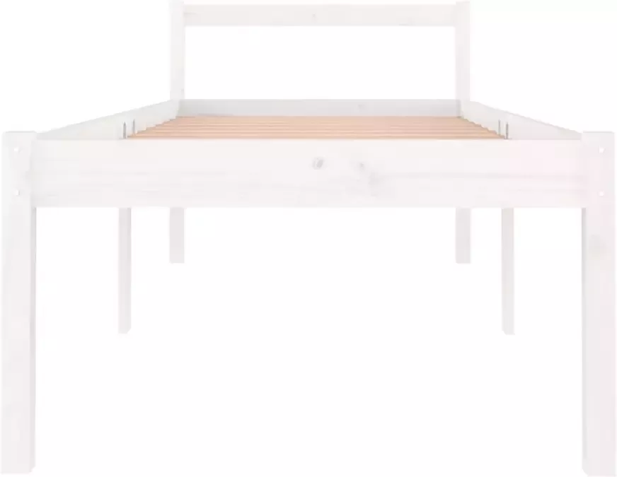 VidaXL -Seniorenbed-massief-grenenhout-wit-90x200-cm - Foto 2