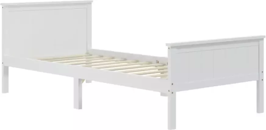 VidaXL -Bedframe-massief-grenenhout-wit-90x200-cm - Foto 2