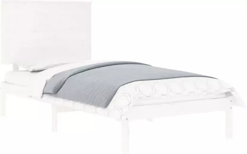 VIDAXL Bedframe zonder matras massief grenenhout wit 90x200 cm - Foto 4