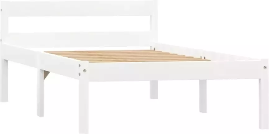 VidaXL -Bedframe-massief-grenenhout-wit-90x200-cm - Foto 4