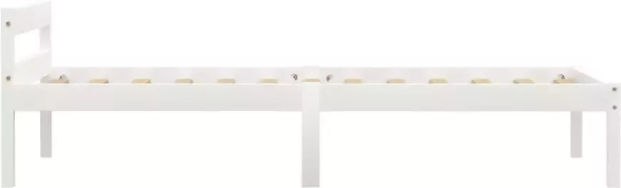 VidaXL -Bedframe-massief-grenenhout-wit-90x200-cm - Foto 3