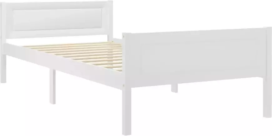 VidaXL -Bedframe-massief-grenenhout-wit-90x200-cm - Foto 4