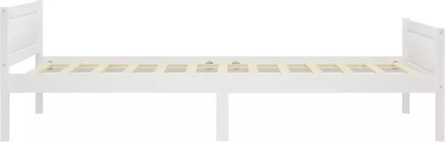 VidaXL -Bedframe-massief-grenenhout-wit-90x200-cm - Foto 3