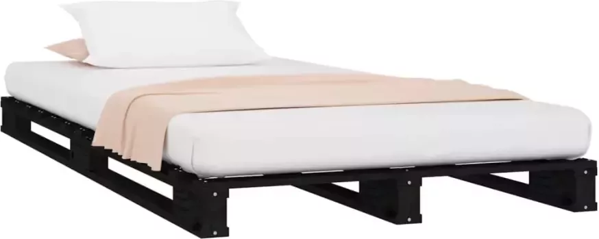 VidaXL -Palletbed-massief-grenenhout-zwart-100x200-cm - Foto 5