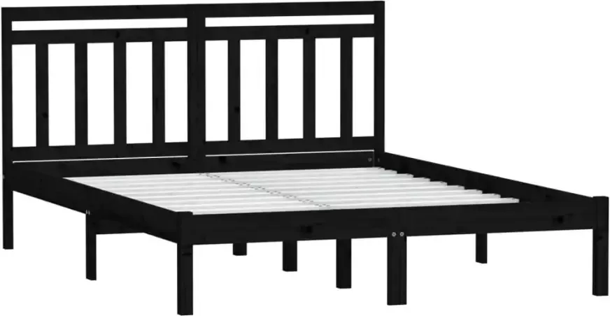 VidaXL -Bedframe-massief-grenenhout-zwart-120x200-cm - Foto 5