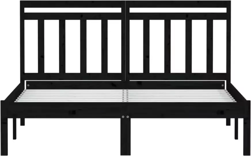 VidaXL -Bedframe-massief-grenenhout-zwart-120x200-cm - Foto 2