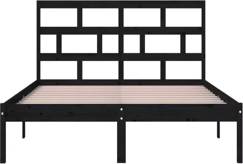 VidaXL -Bedframe-massief-grenenhout-zwart-120x200-cm - Foto 4