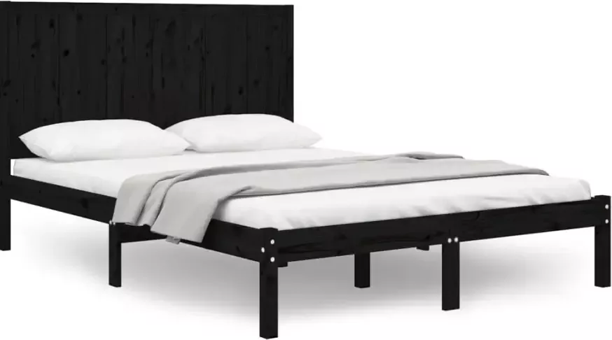 VidaXL -Bedframe-massief-grenenhout-zwart-120x200-cm - Foto 8