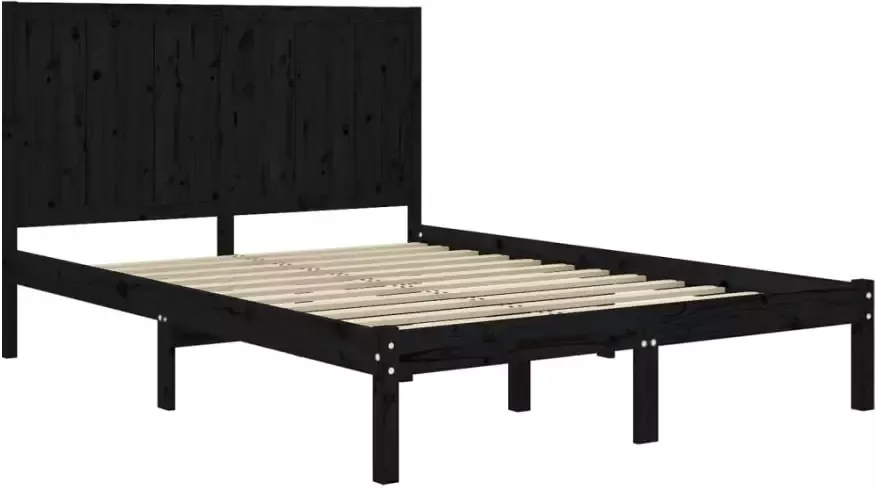 VidaXL -Bedframe-massief-grenenhout-zwart-120x200-cm - Foto 7