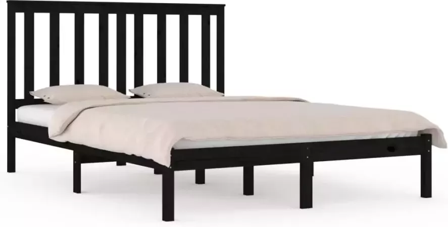VidaXL -Bedframe-massief-grenenhout-zwart-120x200-cm - Foto 4