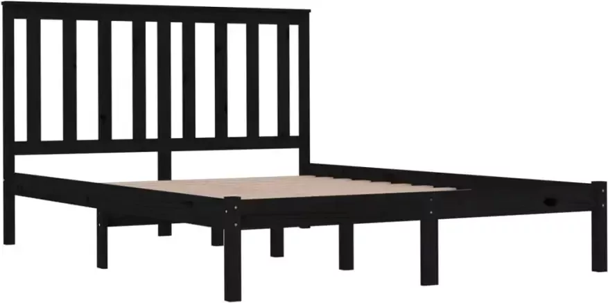 VidaXL -Bedframe-massief-grenenhout-zwart-120x200-cm - Foto 3