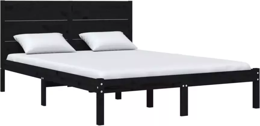 VidaXL -Bedframe-massief-grenenhout-zwart-120x200-cm - Foto 5