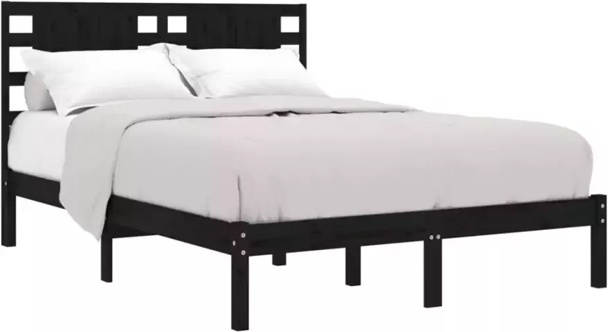 VidaXL -Bedframe-massief-grenenhout-zwart-120x200-cm - Foto 7