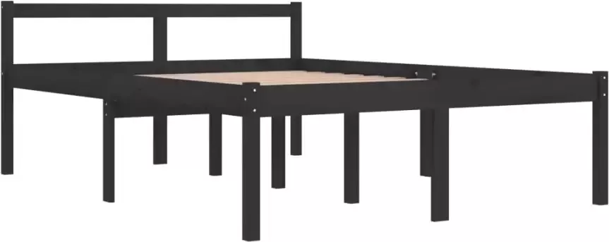 VidaXL -Seniorenbed-massief-grenenhout-zwart-135x190-cm-Small-Double - Foto 7