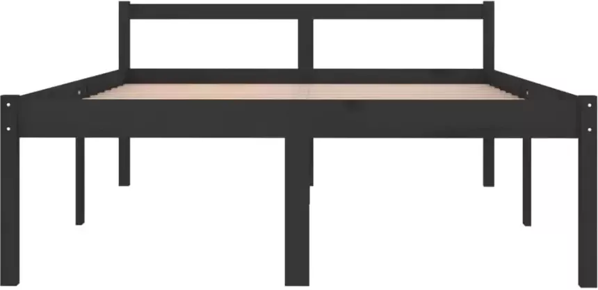 VidaXL -Seniorenbed-massief-grenenhout-zwart-135x190-cm-Small-Double - Foto 6