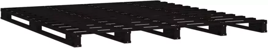 VidaXL -Palletbed-massief-grenenhout-zwart-135x190-cm-4FT6-Double - Foto 4