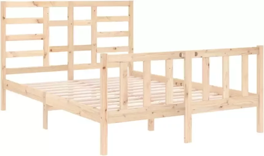 VidaXL -Bedframe-massief-hout-135x190-cm-4FT6-Double - Foto 8