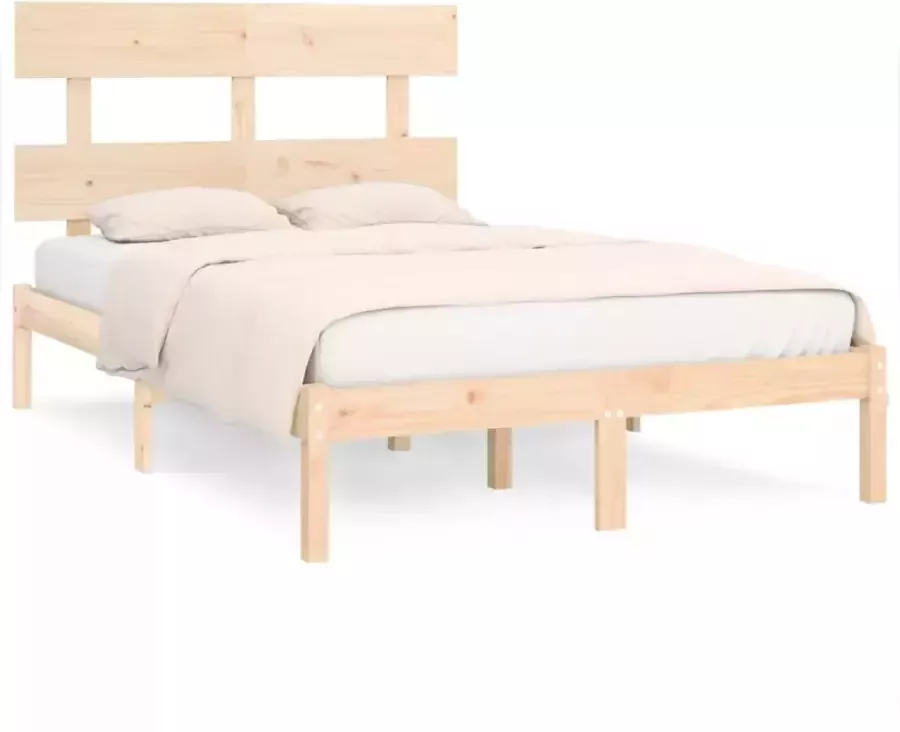 VidaXL -Bedframe-massief-hout-135x190-cm-4FT6-Double - Foto 2