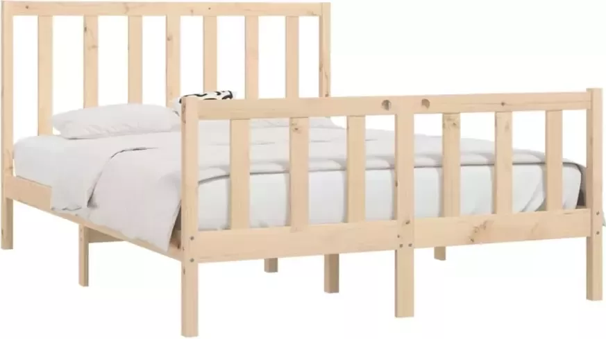 VidaXL -Bedframe-massief-hout-135x190-cm-4FT6-Double - Foto 4