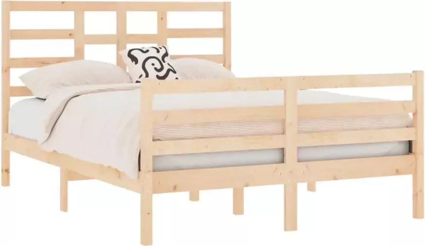 VidaXL -Bedframe-massief-hout-135x190-cm-4FT6-Double - Foto 6