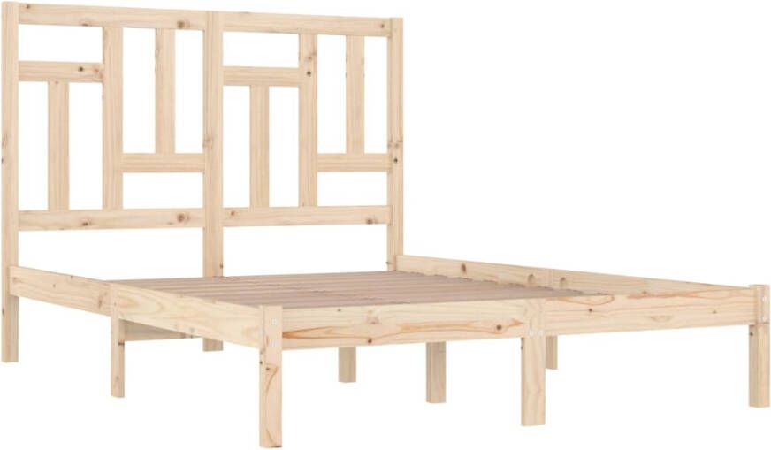 VidaXL Bedframe massief hout 135x190 cm 4FT6 Double - Foto 4