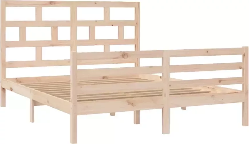 VidaXL -Bedframe-massief-hout-150x200-cm-5FT-King-Size - Foto 4