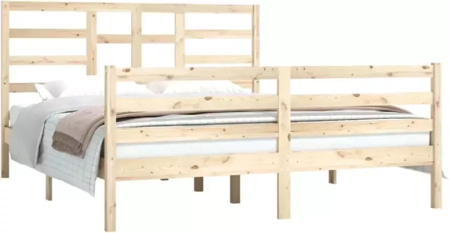 VIDAXL Bedframe zonder matras massief hout 160x200 cm - Foto 4