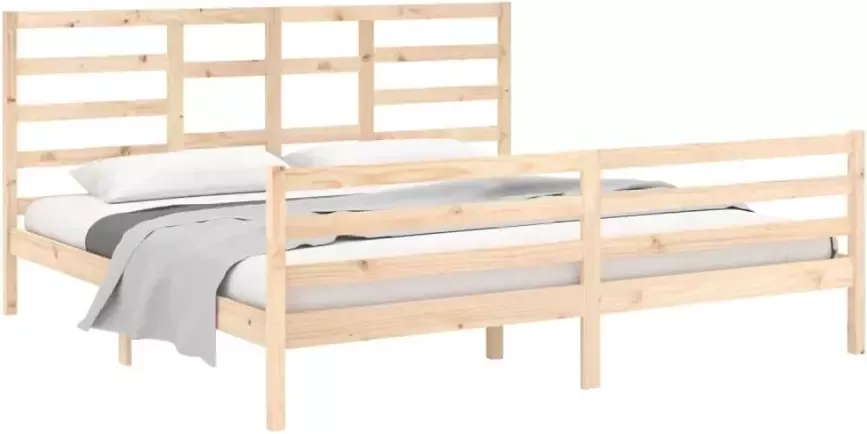 VidaXL Bedframe zonder matras massief hout 200x200 cm - Foto 4