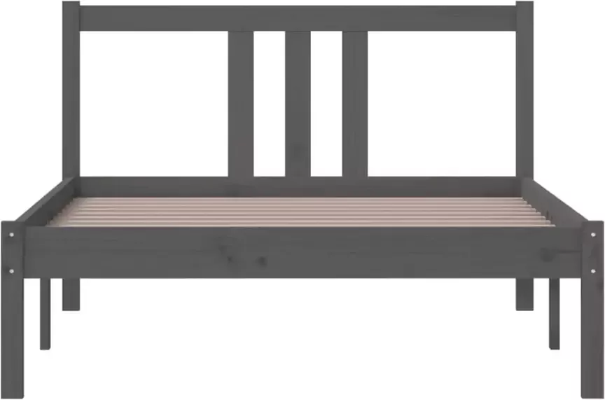 VidaXL -Bedframe-massief-hout-grijs-100x200-cm - Foto 2