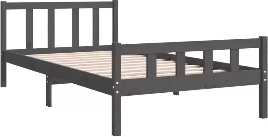 VidaXL -Bedframe-massief-hout-grijs-100x200-cm - Foto 3