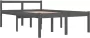 VidaXL Bedframe massief hout grijs 120x190 cm 4FT small double - Thumbnail 3