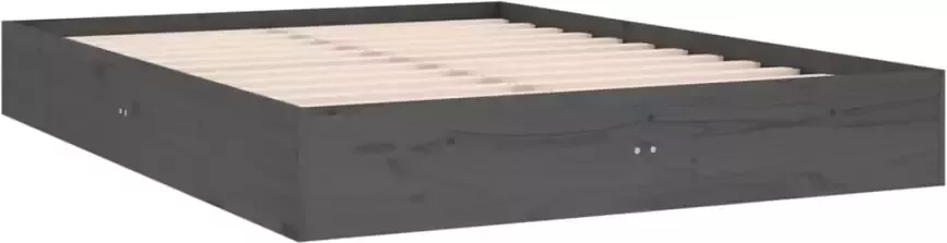VidaXL -Bedframe-massief-hout-grijs-135x190-cm-4FT6-Double - Foto 19