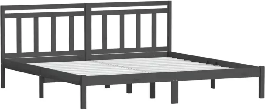 VidaXL -Bedframe-massief-hout-grijs-180x200-cm-6FT-super-king - Foto 5