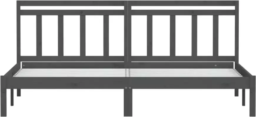 VidaXL -Bedframe-massief-hout-grijs-180x200-cm-6FT-super-king - Foto 3