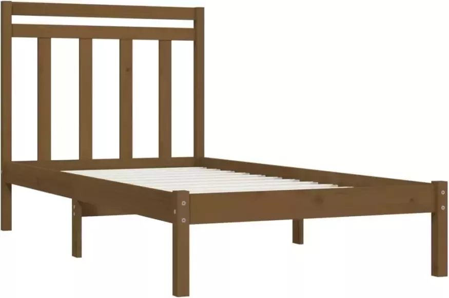 VidaXL -Bedframe-massief-hout-honingbruin-100x200-cm - Foto 4