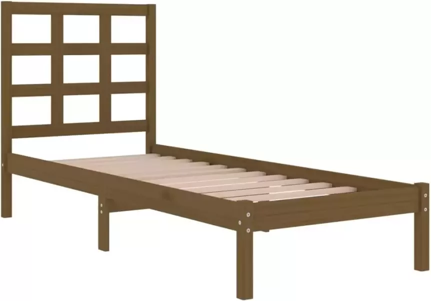 VidaXL -Bedframe-massief-hout-honingbruin-100x200-cm - Foto 4