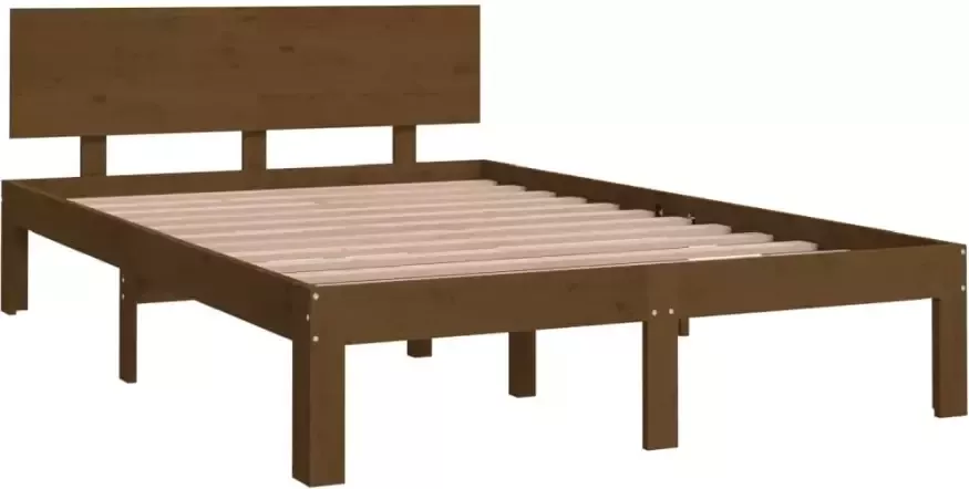 VidaXL -Bedframe-massief-hout-honingbruin-120x190-cm-4FT-Small-Double - Foto 6