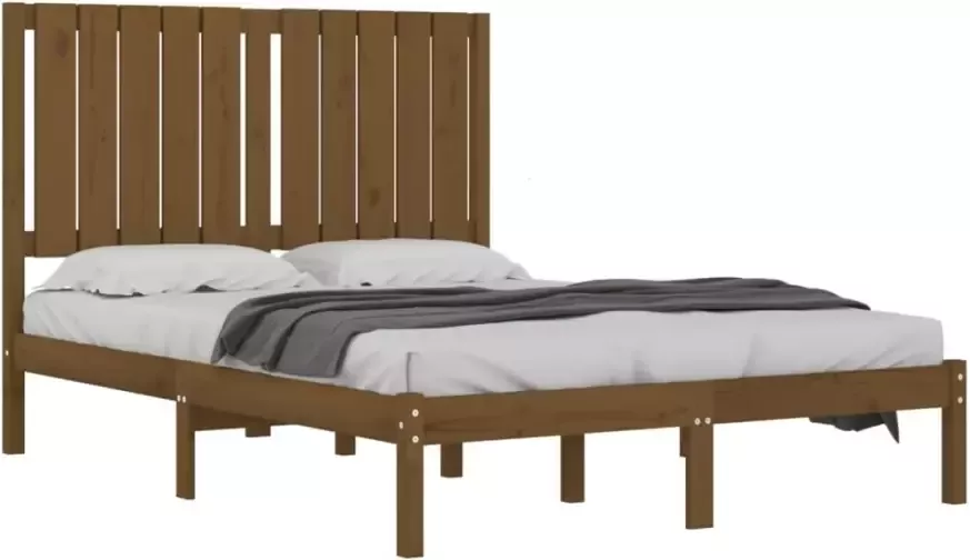 VidaXL -Bedframe-massief-hout-honingbruin-120x190-cm-4FT-Small-Double - Foto 4