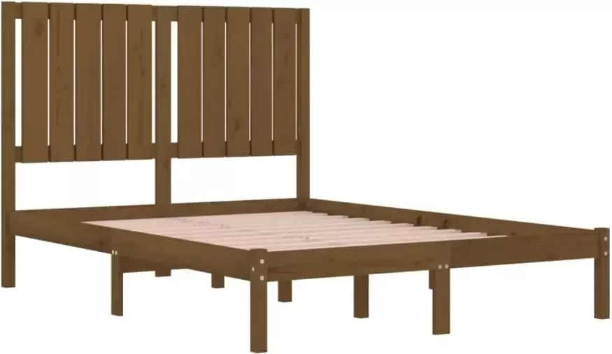 VidaXL -Bedframe-massief-hout-honingbruin-120x190-cm-4FT-Small-Double - Foto 3