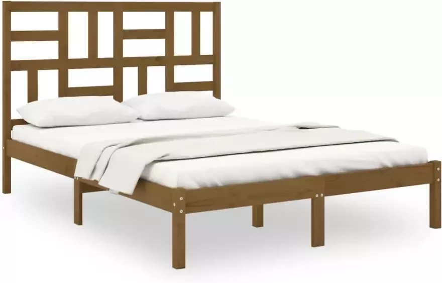 VidaXL -Bedframe-massief-hout-honingbruin-120x200-cm - Foto 4